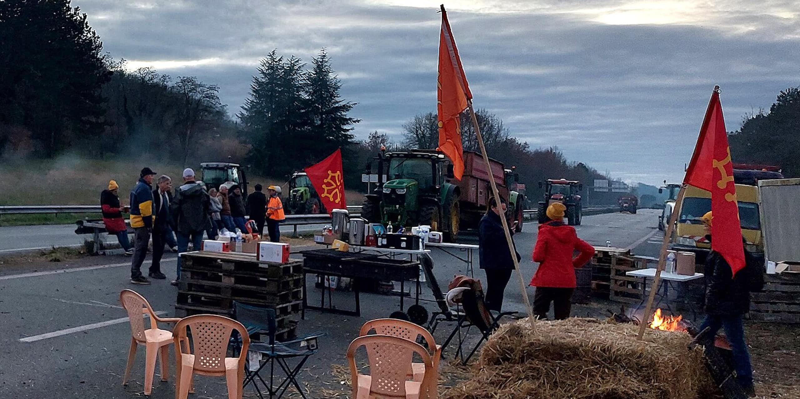 Manifestations d'agriculteurs à Agen (Lot-et-Garonne), le mercredi 24 janvier.