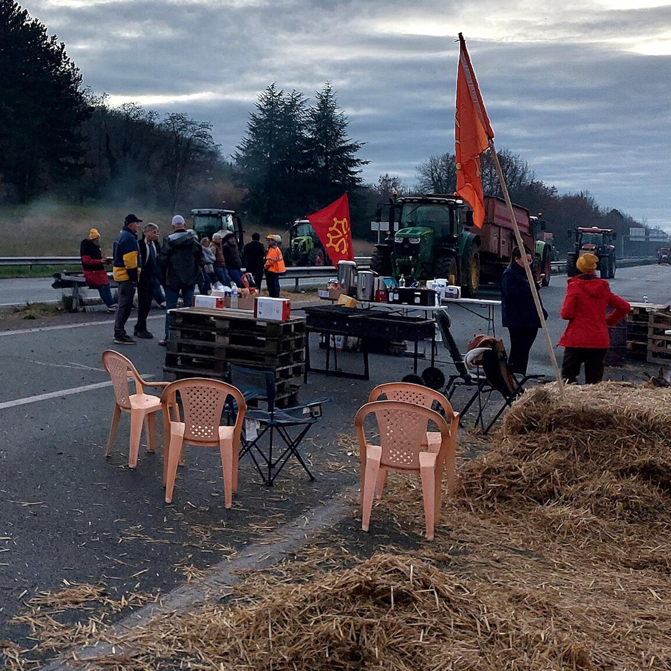 Manifestations d'agriculteurs à Agen (Lot-et-Garonne), le mercredi 24 janvier.