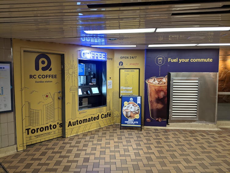 The RC Coffee Robot Café in Toronto's Dundas Station