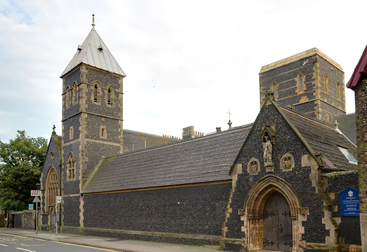 Neogothic church with two towers