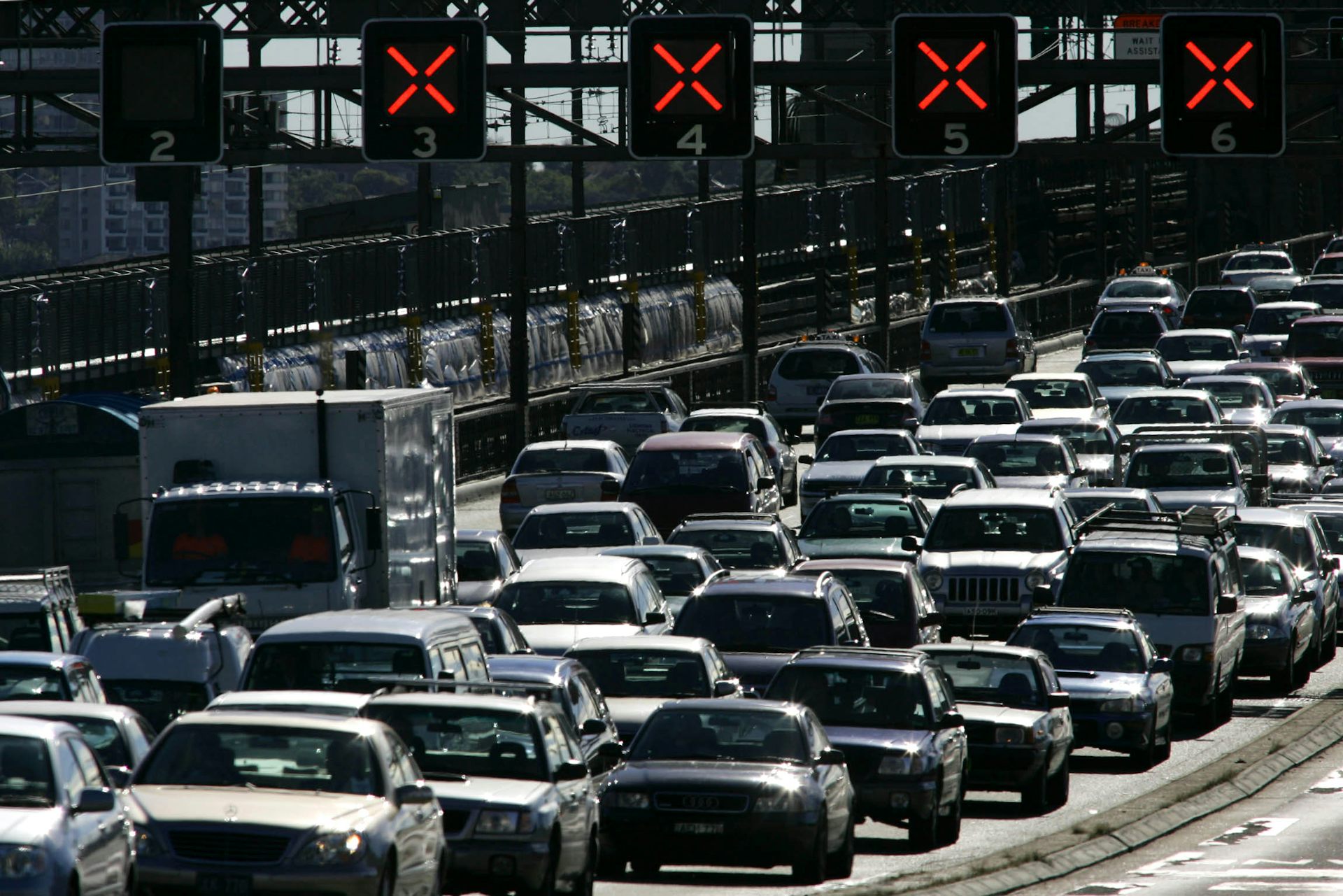 cars in traffic jam