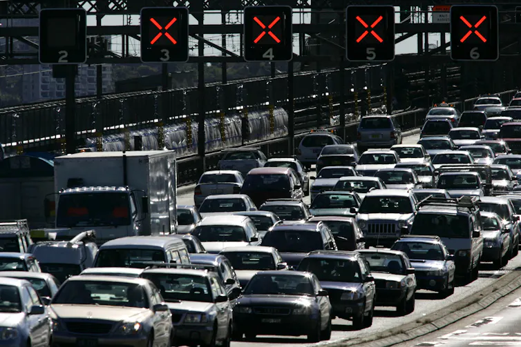 cars in traffic jam