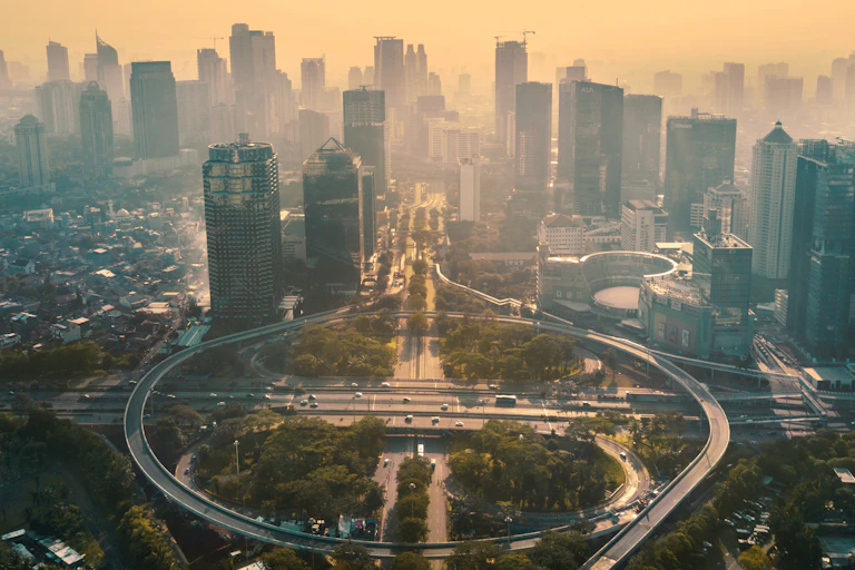 Vue aérienne de Djakarta