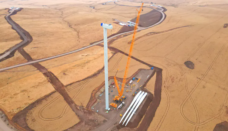 wind farm being built