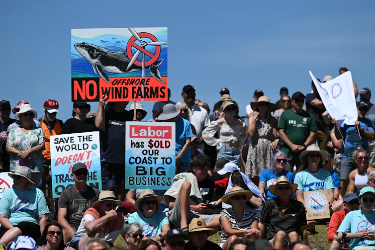 protestors calling for end to offshore wind project wollongong