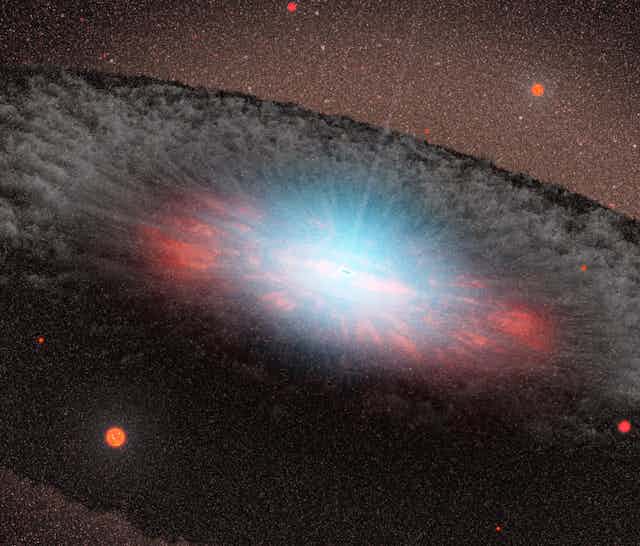 ilustração de um buraco negro