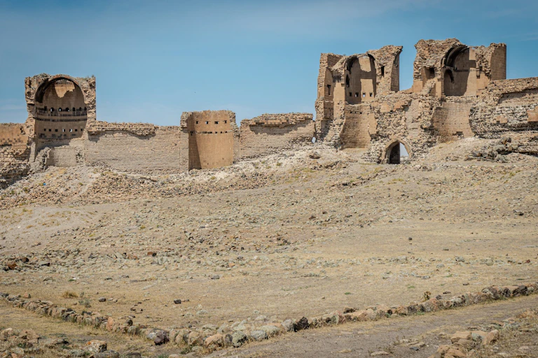 Photograph of historic town of Ani, declared a UNESCO World Heritage Site in 2016, one of the few cultural enclaves of Armenian origin in Turkey that has not been destroyed.