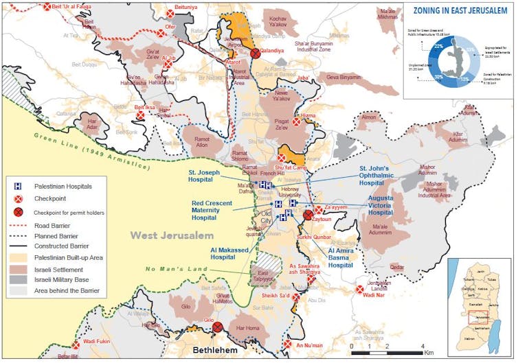 Map of East Jerusalem