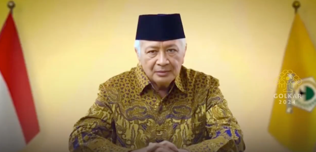 A screenshot of a deepfake video of President Suharto