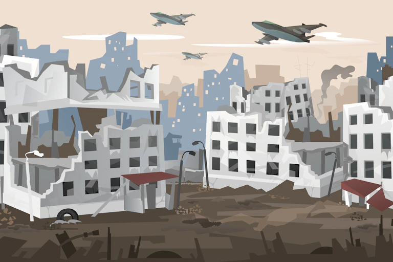 Ville bombardée