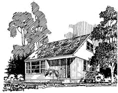 A sketch of a modest house