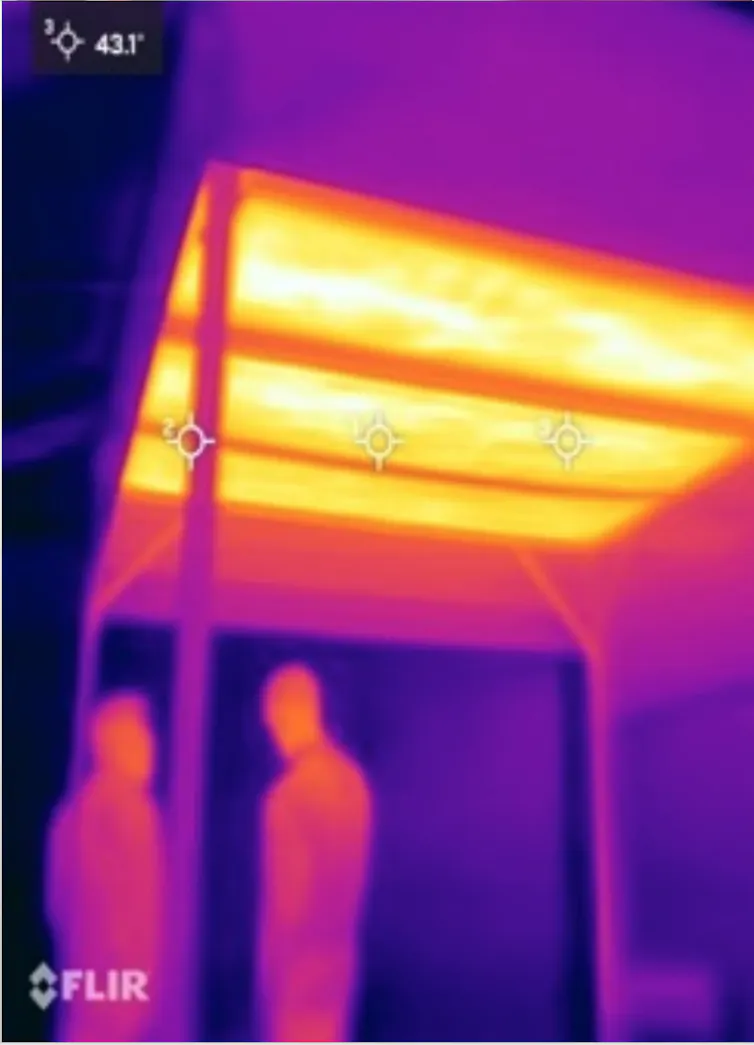 Infrared Fabric thermal image
