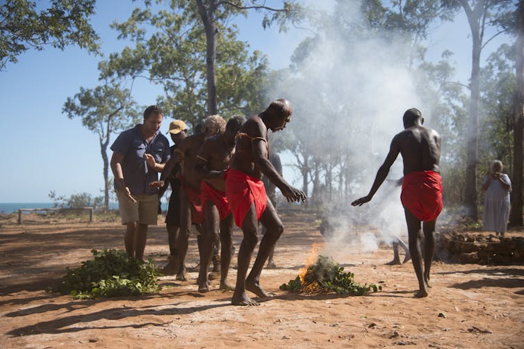 First Peoples perform a dance