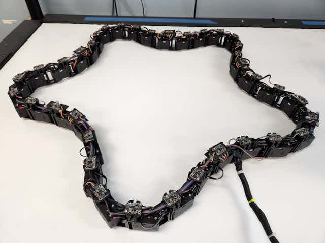 an irregular ring of connected blocks