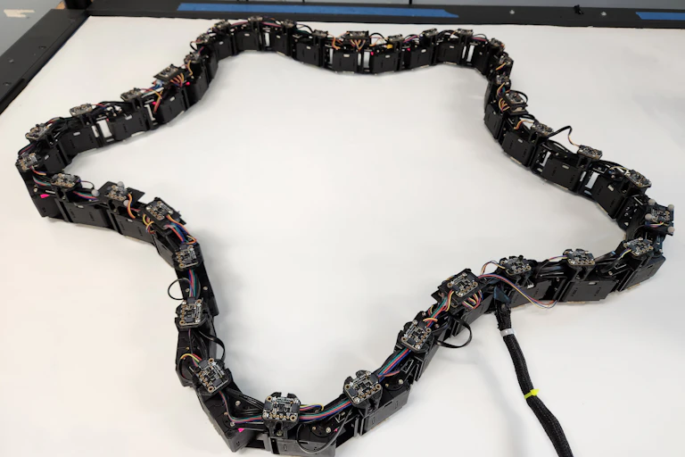 an irregular ring of connected blocks