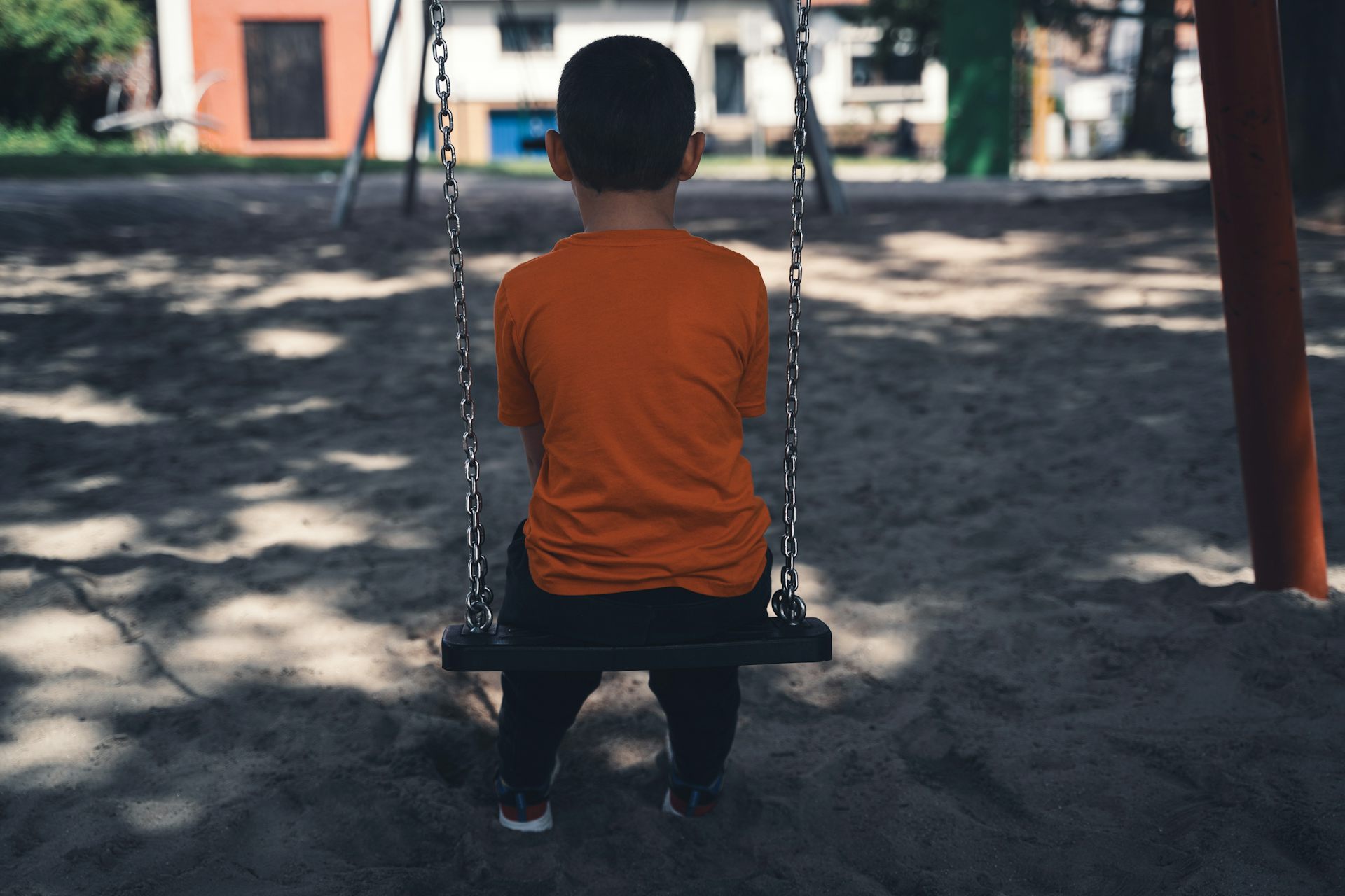 A student seen on a swing.