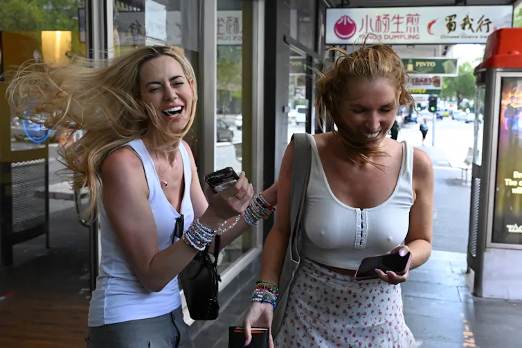 Two happy young women