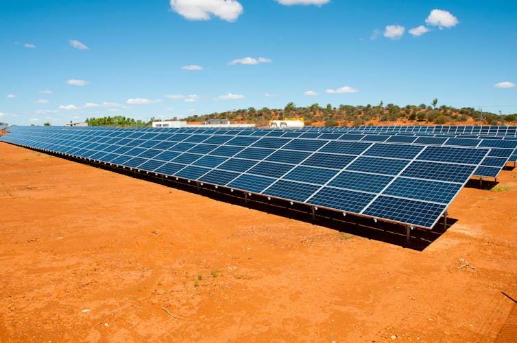 solar farm in desert