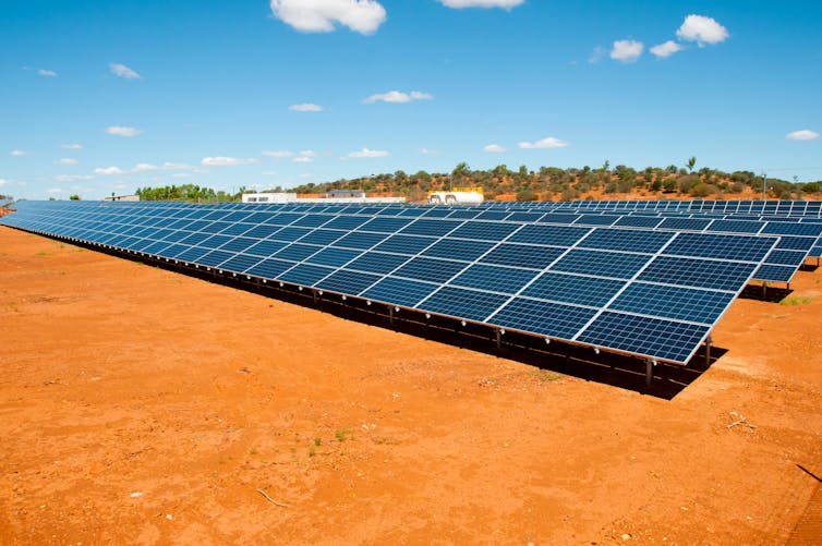 solar farm in desert