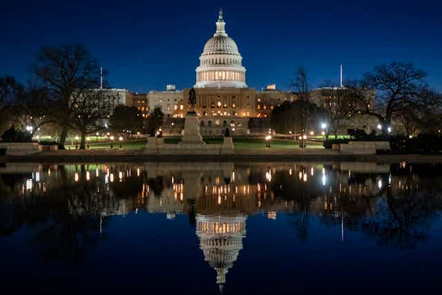 Sunrise at the US Capitol in Washington, DC