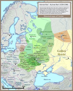 Map of Kyivan Rus.