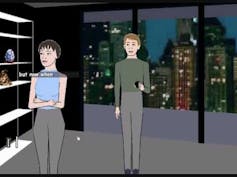 Captura de pantalla del videojuego _Façade_.