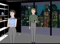 Captura de pantalla del videojuego _Façade_.