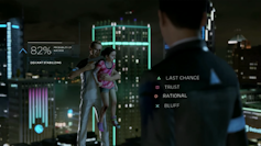 Uno de los personajes en una negociación con rehenes. Al jugador se le presentan diferentes opciones de diálogo para intentar calmar la situación.