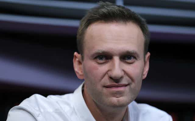 Head shot portrait of Russian opposiiton leader Alexei Navalny