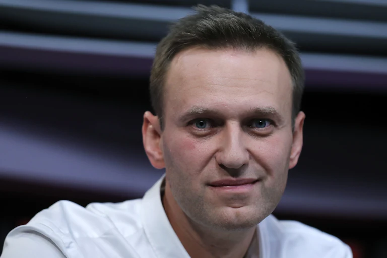 Head shot portrait of Russian opposiiton leader Alexei Navalny