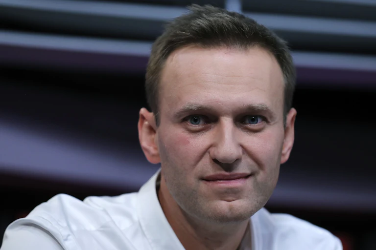 Head shot portrait of Russian opposiiton leader Alexei Navalny