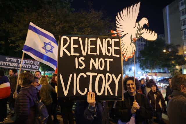 Anti-Netanyahu protesters in Tel Aviv