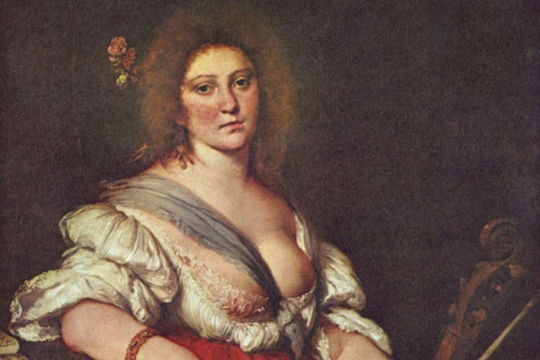 Portrait de Barbara Strozzi peint par Bernardo Strozzi vers 1630.