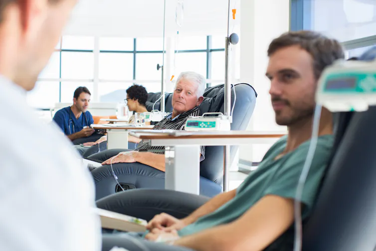 People receiving chemotherapy.