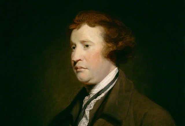 A painted portrait of Edmund Burke