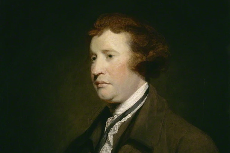 A painted portrait of Edmund Burke