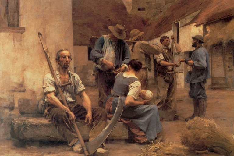 La Paye des moissonneurs, Léon Augustin Lhermitte, 1882, musée d'Orsay.