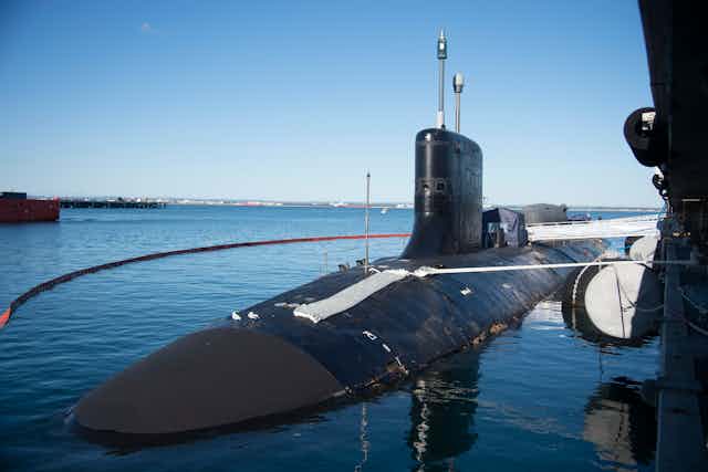 US submarine in dock