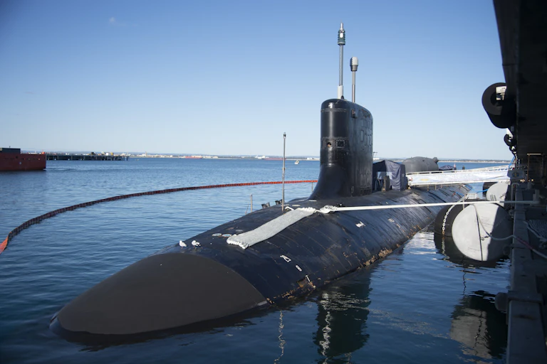 US submarine in dock