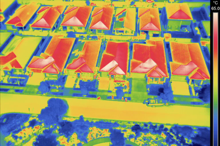 Heat map image of housing in Western Sydney