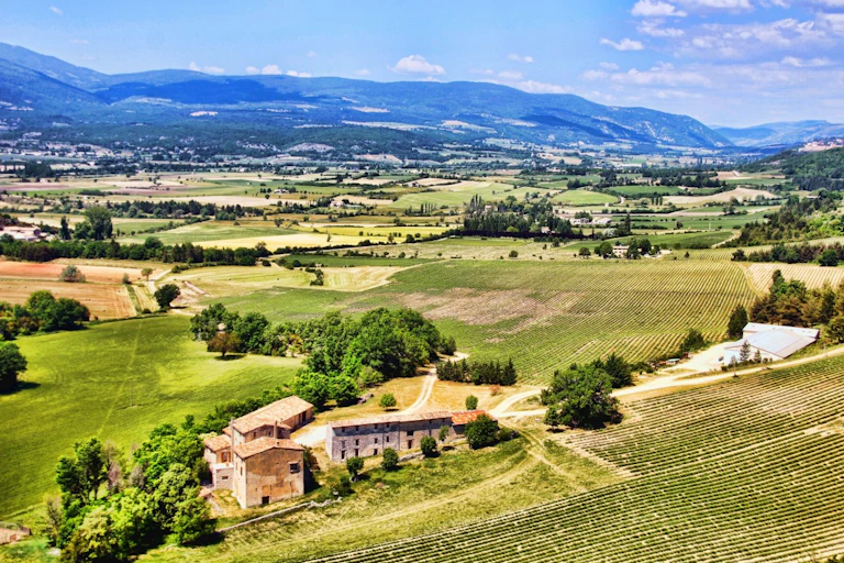 Exploitation agricole dans un paysage