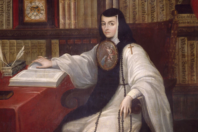 Retrato de sor Juana Inés de la Cruz por Miguel Cabrera.