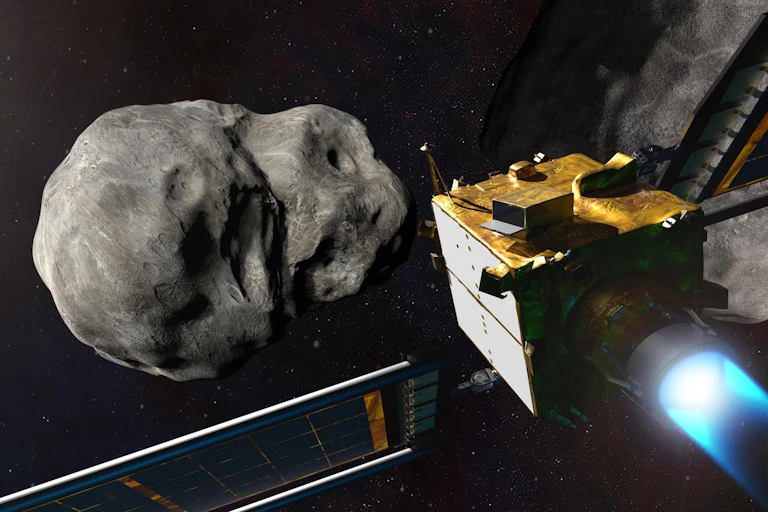 Nasa's Dart spacecraft closing in on Dimorphos.