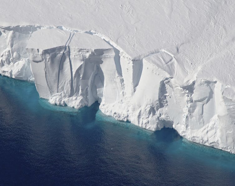 ice and ocean in Antarctica
