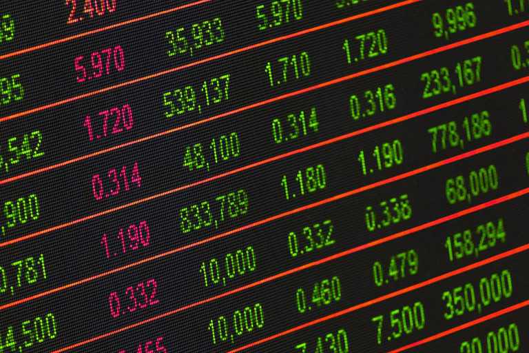 Tableau de cotations en bourse