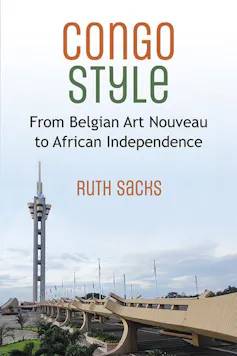 A book cover showing a structure with a looming tower and curved concrete bridge.