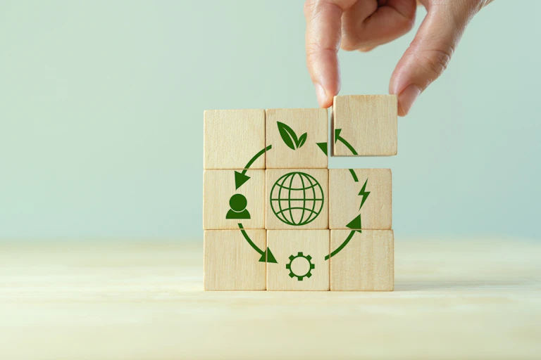 Illustration d'économie circulaire