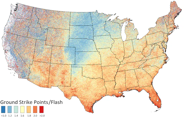 Point Hit Map Group Map US: New maps pinpoint 36.8 million yearly ground strike points ...