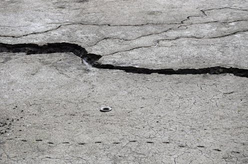 Thin, bacteria-coated fibers could lead to self-healing concrete that fills in its own cracks