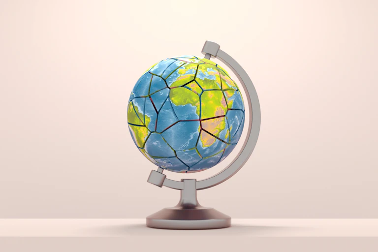 Globe craquelé